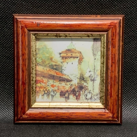Frame World in Watercolor Wood Frame KRAKOW Post Card Reproduction Souvenir Gift - Picture 2 of 3